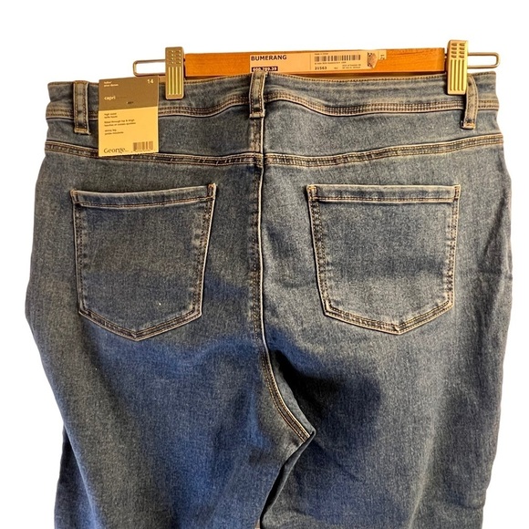 George Women’s Capris Jeans 14 High Waist Fitted Skinny Leg - Picture 11 of 14